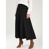 image:imageANRABESS Womens A Line High Waist Fall Midi SkirtBlack