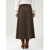 image:imageANRABESS Womens A Line High Waist Fall Midi SkirtBrown