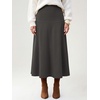 image:imageANRABESS Womens A Line High Waist Fall Midi SkirtDeep Grey