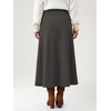 image:imageANRABESS Womens A Line High Waist Fall Midi SkirtDeep Grey