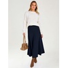 image:imageANRABESS Womens A Line High Waist Fall Midi SkirtNavy Blue