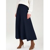 image:imageANRABESS Womens A Line High Waist Fall Midi SkirtNavy Blue