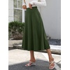 image:imageANRABESS Womens ALine Elastic High Waist Midi SkirtsArmy Green