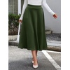 image:imageANRABESS Womens ALine Elastic High Waist Midi SkirtsArmy Green