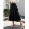 image:imageANRABESS Womens ALine Elastic High Waist Midi SkirtsBlack