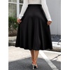 image:imageANRABESS Womens ALine Elastic High Waist Midi SkirtsBlack
