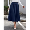 image:imageANRABESS Womens ALine Elastic High Waist Midi SkirtsNavy Blue