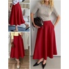 image:imageANRABESS Womens ALine Elastic High Waist Midi SkirtsRed