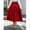 image:imageANRABESS Womens ALine Elastic High Waist Midi SkirtsRed