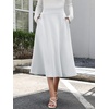 image:imageANRABESS Womens ALine Elastic High Waist Midi SkirtsWhite