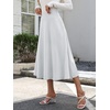 image:imageANRABESS Womens ALine Elastic High Waist Midi SkirtsWhite