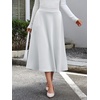 image:imageANRABESS Womens ALine Elastic High Waist Midi SkirtsWhite