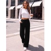 image:imageANRABESS Womens Business Casual Straight Leg Fleece Dress PantsBlack