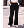 image:imageANRABESS Womens Business Casual Straight Leg Fleece Dress PantsBlack