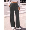 image:imageANRABESS Womens Business Casual Straight Leg Fleece Dress PantsDeep Grey