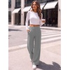 image:imageANRABESS Womens Business Casual Straight Leg Fleece Dress PantsGrey
