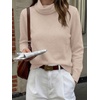 image:imageANRABESS Womens Cowl Neck Long Sleeve Fall Light SweaterAlmond
