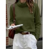 image:imageANRABESS Womens Cowl Neck Long Sleeve Fall Light SweaterArmy Green