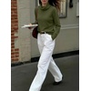 image:imageANRABESS Womens Cowl Neck Long Sleeve Fall Light SweaterArmy Green