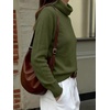 image:imageANRABESS Womens Cowl Neck Long Sleeve Fall Light SweaterArmy Green