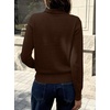 image:imageANRABESS Womens Cowl Neck Long Sleeve Fall Light SweaterCoffee