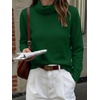 image:imageANRABESS Womens Cowl Neck Long Sleeve Fall Light SweaterForest Green