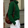 image:imageANRABESS Womens Cowl Neck Long Sleeve Fall Light SweaterForest Green