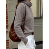 image:imageANRABESS Womens Cowl Neck Long Sleeve Fall Light SweaterGrey Khaki