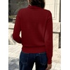 image:imageANRABESS Womens Cowl Neck Long Sleeve Fall Light SweaterRed