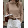 image:imageANRABESS Womens Cowl Neck Long Sleeve Fall Light SweaterTan