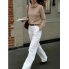 image:imageANRABESS Womens Cowl Neck Long Sleeve Fall Light SweaterTan
