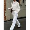 image:imageANRABESS Womens Cowl Neck Long Sleeve Fall Light SweaterWhite