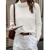 image:imageANRABESS Womens Cowl Neck Long Sleeve Fall Light SweaterWhite