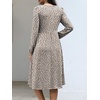 image:imageANRABESS Womens Fall Long Sleeve ALine Midi DressFloral Small Spots