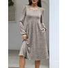 image:imageANRABESS Womens Fall Long Sleeve ALine Midi DressFloral Small Spots