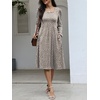 image:imageANRABESS Womens Fall Long Sleeve ALine Midi DressFloral Small Spots