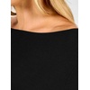 image:imageANRABESS Womens Fall Long Sleeve Boat Neck Lightweight SweatersBlack