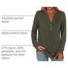image:imageANRABESS Womens Fall Shirts Long Sleeve Henley Top Dressy Casual BlouseArmy Green