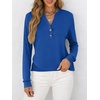 image:imageANRABESS Womens Fall Shirts Long Sleeve Henley Top Dressy Casual BlouseBoyal Blue