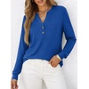 image:imageANRABESS Womens Fall Shirts Long Sleeve Henley Top Dressy Casual BlouseBoyal Blue