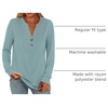 image:imageANRABESS Womens Fall Shirts Long Sleeve Henley Top Dressy Casual BlouseCadet Blue