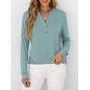 image:imageANRABESS Womens Fall Shirts Long Sleeve Henley Top Dressy Casual BlouseCadet Blue