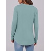 image:imageANRABESS Womens Fall Shirts Long Sleeve Henley Top Dressy Casual BlouseCadet Blue