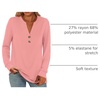 image:imageANRABESS Womens Fall Shirts Long Sleeve Henley Top Dressy Casual BlouseCoral Pink