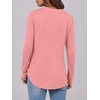 image:imageANRABESS Womens Fall Shirts Long Sleeve Henley Top Dressy Casual BlouseCoral Pink