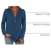 image:imageANRABESS Womens Fall Shirts Long Sleeve Henley Top Dressy Casual BlouseDark Blue