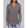 image:imageANRABESS Womens Fall Shirts Long Sleeve Henley Top Dressy Casual BlouseLight Taupe