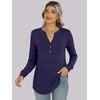 image:imageANRABESS Womens Fall Shirts Long Sleeve Henley Top Dressy Casual BlouseNavy Blue