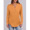 image:imageANRABESS Womens Fall Shirts Long Sleeve Henley Top Dressy Casual BlouseOrange