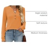 image:imageANRABESS Womens Fall Shirts Long Sleeve Henley Top Dressy Casual BlouseOrange